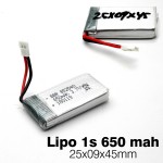 BBR Lipo Battery 1s 3.7v 650mah 25C 